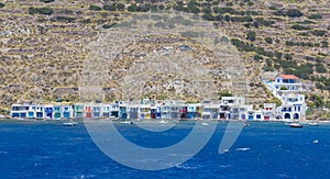 Klima village, Milos island, Cyclades, Greece photo