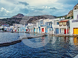 Klima village in Milos island, Greece