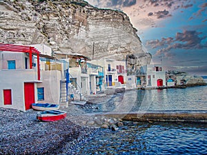 Klima village in Milos island, Greece