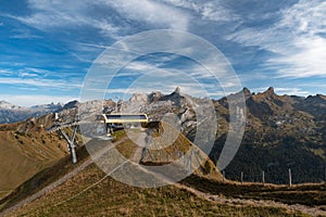 Klingenstock cable car station near Stoos village, Switzerland