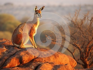 Klipspringer in Mapungubwe NP in South Africa  Made With Generative AI illustration