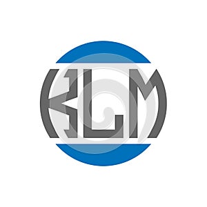 KLM letter logo design on white background. KLM creative initials circle logo concept. KLM letter design
