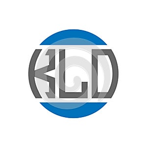 KLO letter logo design on white background. KLO creative initials circle logo concept. KLO letter design