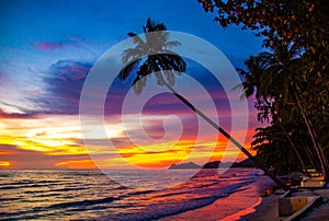 Klong Prao Beach during Sunset in koh Chang, Trat, Thailand