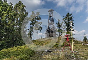 Kloptan observation tower in sunny day