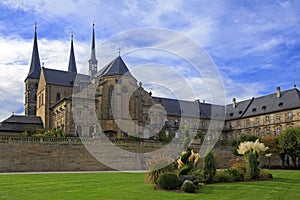 Kloster Michelsberg (Michaelsberg) cathedral and garden in Bamburg photo