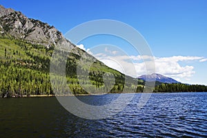 Kluane Lake shoreline Yukon Canada