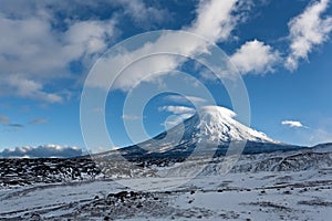 Kluchevskaya volcano in Kamchatka region, Russia.