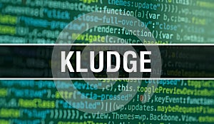 Kludge with Abstract Technology Binary code Background.Digital binary data and Secure Data Concept. Software / Web Developer