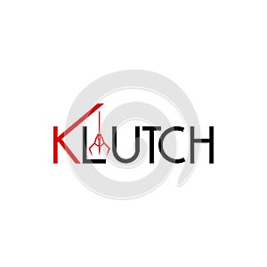 klutch Lettering Typography logo design vector illustration