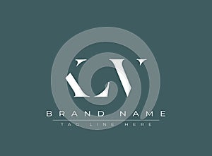 KLV abstract letter logo design