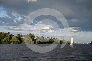 Klyazma reservoir of the Moscow canal near the village of Chiverevo