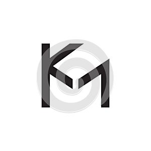 km initial letter vector logo icon