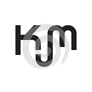 km initial letter vector logo icon