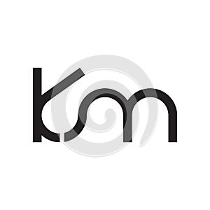 km initial letter vector logo icon photo