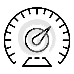 Km per hour speedometer icon, outline style