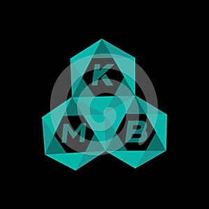 KMB creative minimalist letter logo. KMB unique vector initials alphabet letter logo design