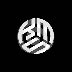 KMS letter logo design on black background. KMS creative initials letter logo concept. KMS letter design
