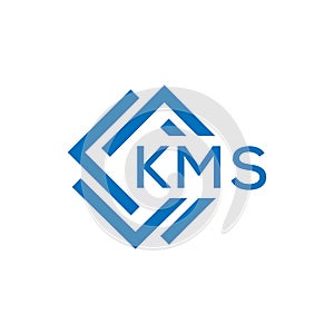 KMS letter logo design on white background. KMS creative circle letter logo concept. KMS letter design.KMS letter logo design on photo
