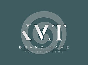 KMT abstract letter logo design