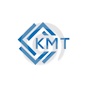 KMT letter logo design on white background. KMT creative circle letter logo concept. gn