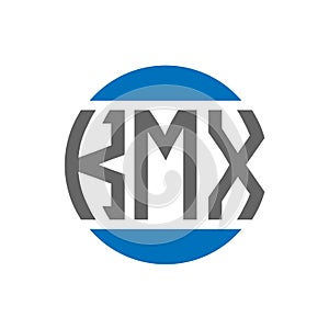 KMX letter logo design on white background. KMX creative initials circle logo concept. KMX letter design