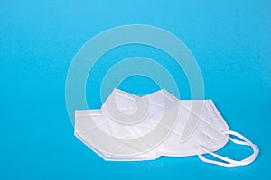 KN95 Masks on Blue Background