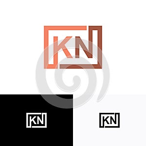 KN, NK letter logo design for business company template vector file