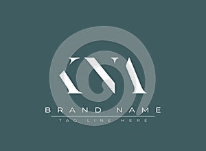 KNA abstract letter logo design