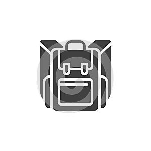 Knapsack, backpack vector icon
