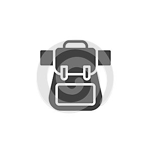 Knapsack, backpack vector icon