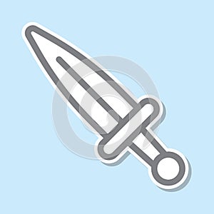 Knave sticker icon. Simple thin line, outline vector of mythology icons for ui and ux, website or mobile application
