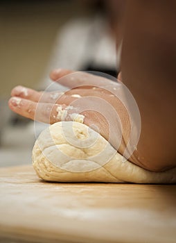 Kneading bread dough