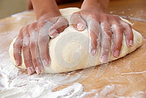 Kneading dough