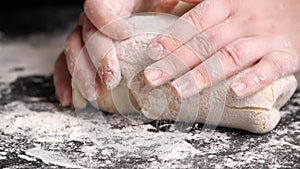 Kneading dough in slow motion