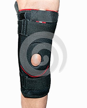 Knee brace. Designed for long-term wear after serious injuries, surgeries and muscle strains