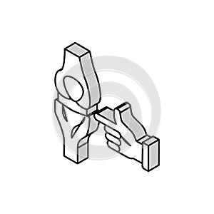 knee-joint radiology isometric icon vector illustration flat