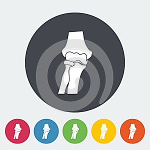 Knee-joint single icon.