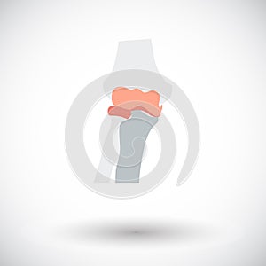 Knee-joint single icon.