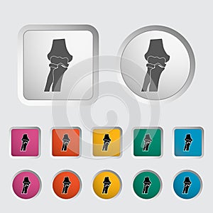 Knee-joint single icon.