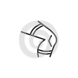 Knee Orthopedic Brace line icon