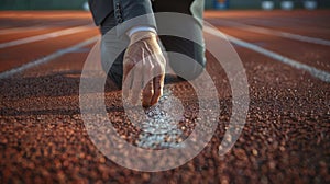 The Businessman at the Race.AI generated image