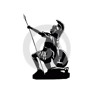 Kneeling Warrior silhouette
