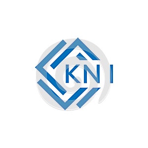 KNi letter logo design on white background. KNi creative circle letter logo concept. KNi letter design.KNi letter logo design on