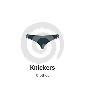 Knickers vector icon on white background. Flat vector knickers icon symbol sign from modern clothes collection for mobile concept