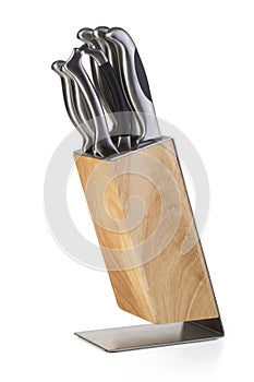 Knife block, isolated on whit