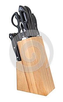 Knife block, isolated on white