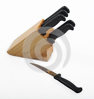 Knife Block And Knives photo