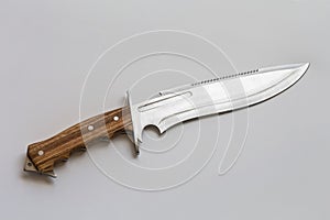 Knife bowie for buschcraft, survival, adventure and wilderness life.