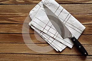 knife on a cloth